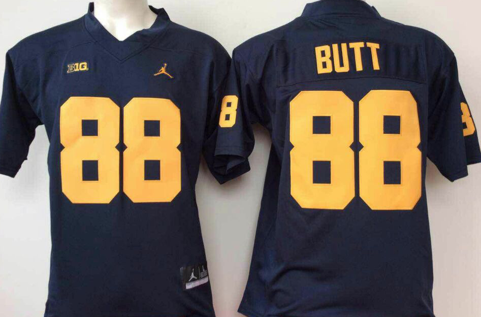 NCAA Men Michigan Wolverines Blue 88->ncaa teams->NCAA Jersey